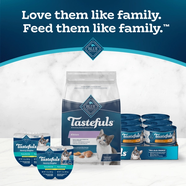BLUE Tastefuls Healthy Growth Chicken & Brown Rice Recipe Kitten Dry Food, 7lb