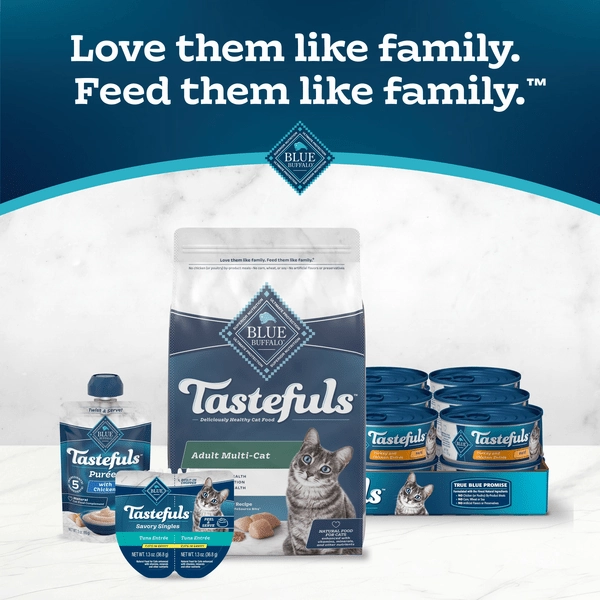 BLUE Tastefuls Multi-Cat Adult Chicken & Turkey Recipe Dry Cat Food, 15 lb