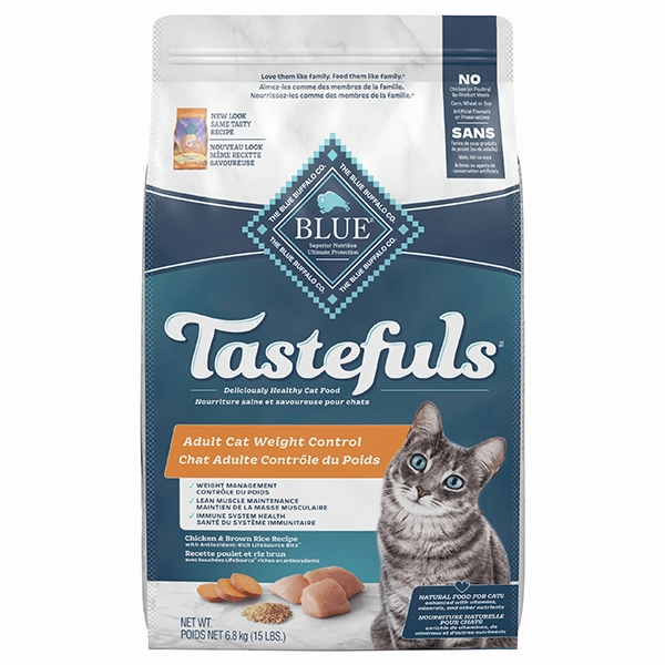 BLUE Tastefuls Weight Control Chicken & Brown Rice Recipe Dry Cat Food