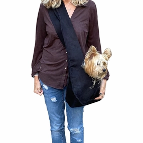 Boho Sling Dog Carrier Black