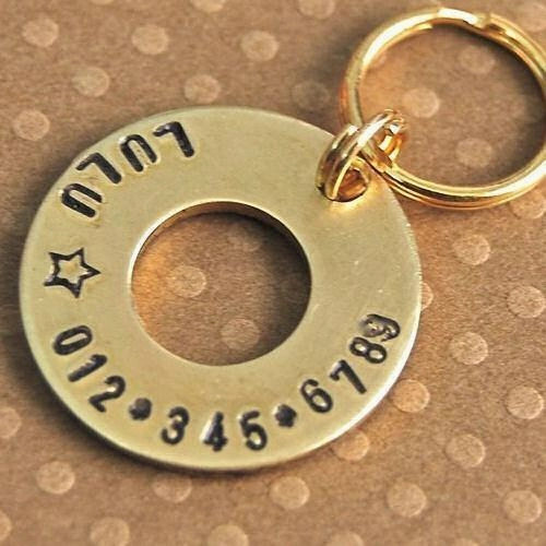 Brass Lifesaver Dog ID Tag