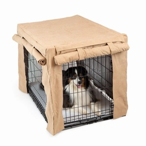 Cabana Dog Crate Cover Buckskin