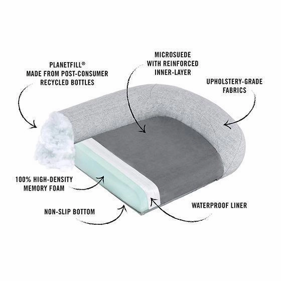 California Dreaming Memory Foam Dog Bed Alcatraz Black