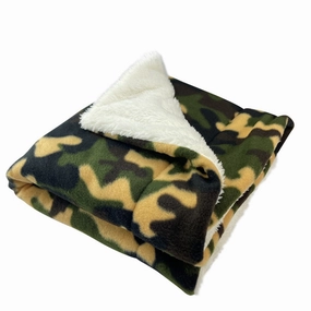 Camouflage Flannel Dog Blanket