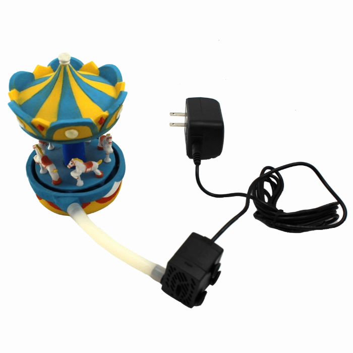 Carousel Spinning Aquarium Ornament