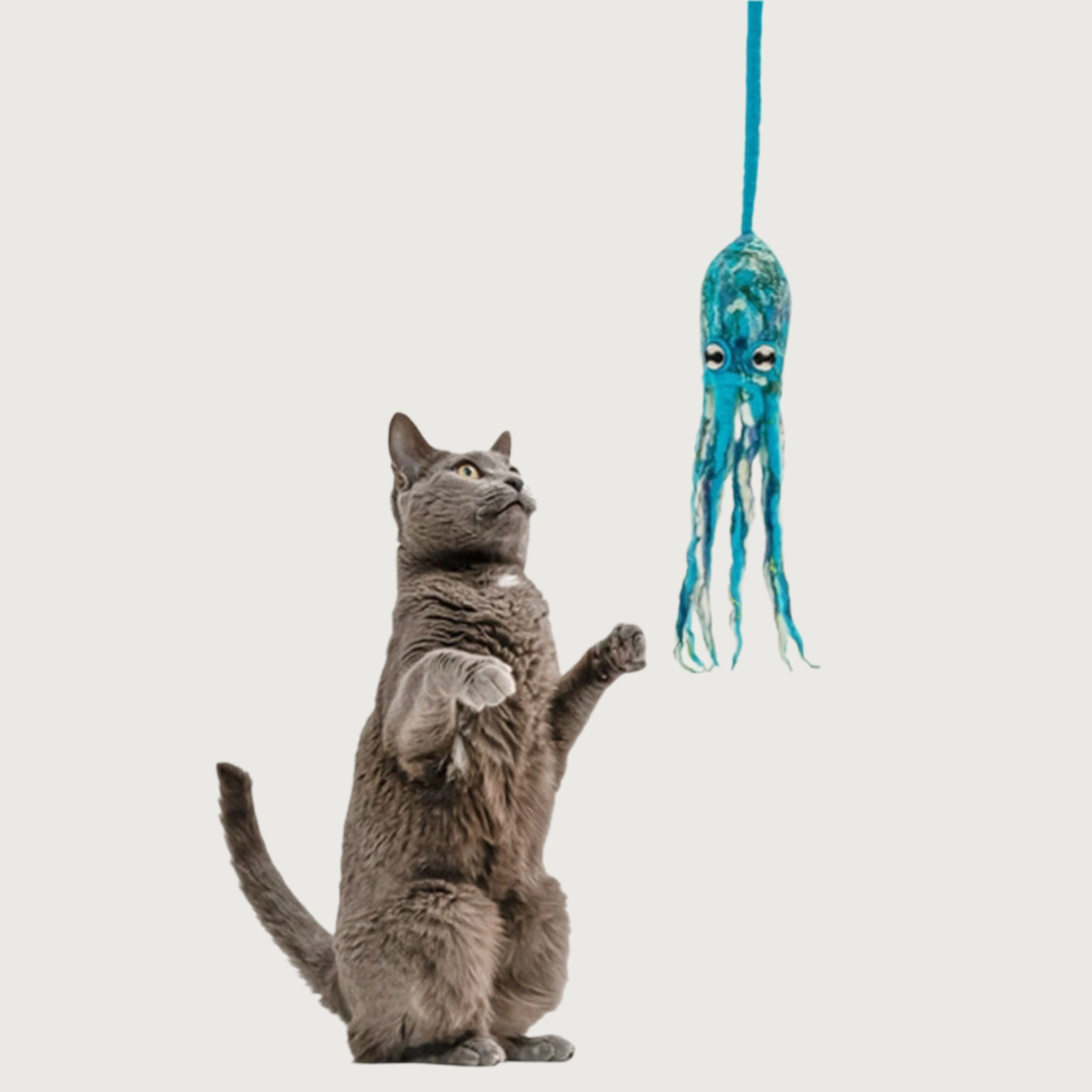 CAT IN THE BOX Wool Octopus Cat Toy