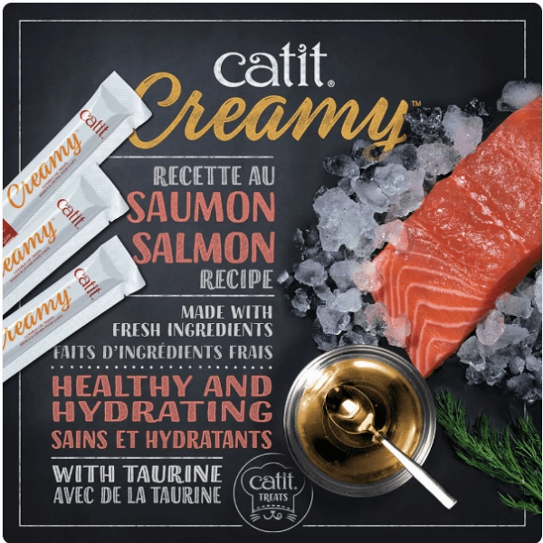Catit Creamy Lickable Salmon Recipe Cat Treat