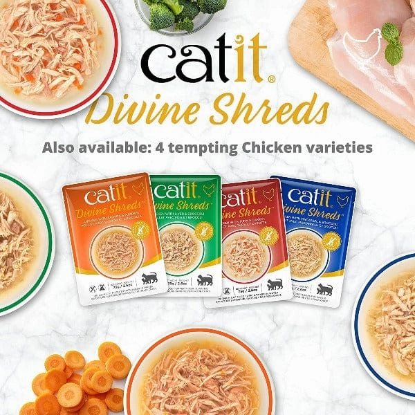 Catit Divine Shreds Chicken Multipack Cat Food Topper