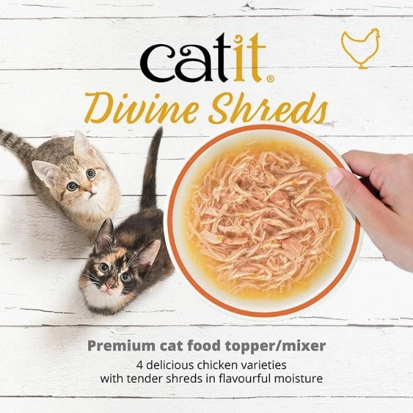 Catit Divine Shreds Chicken Multipack Cat Food Topper