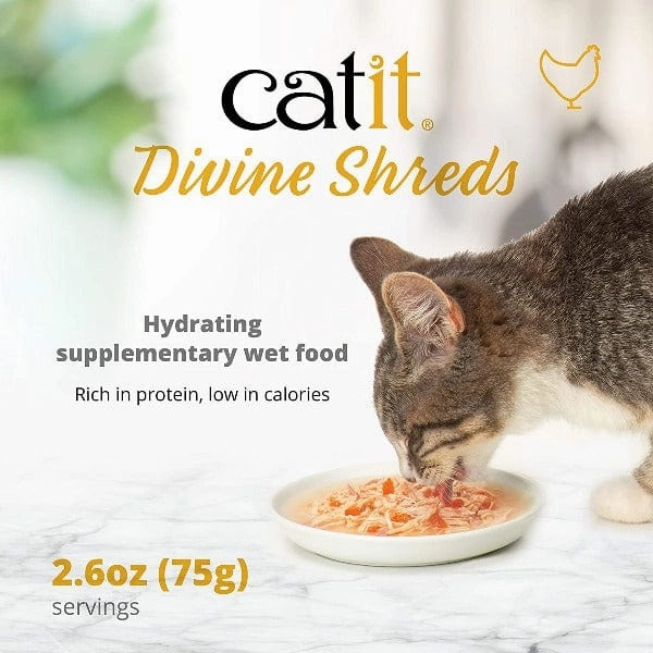 Catit Divine Shreds Chicken with Salmon & Pumpkin Cat Food Topper