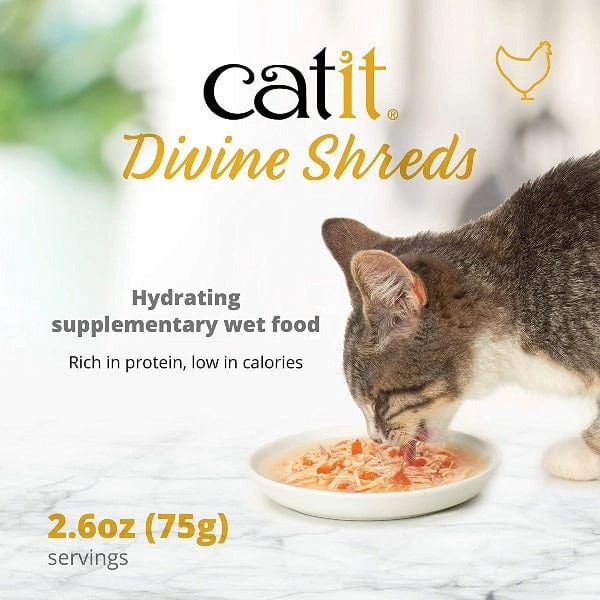 Catit Divine Shreds Chicken with Tuna & Carrot Cat Food Topper