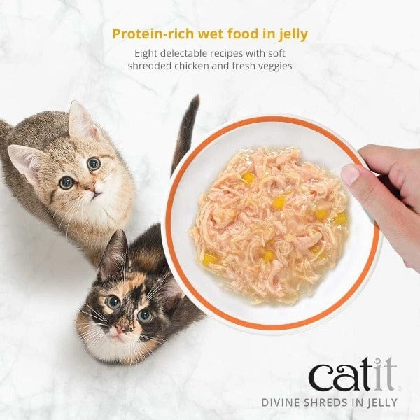 Catit Divine Shreds Tuna in Jelly Multipack
