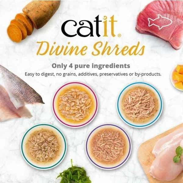 Catit Divine Shreds Tuna Multipack Cat Food Topper
