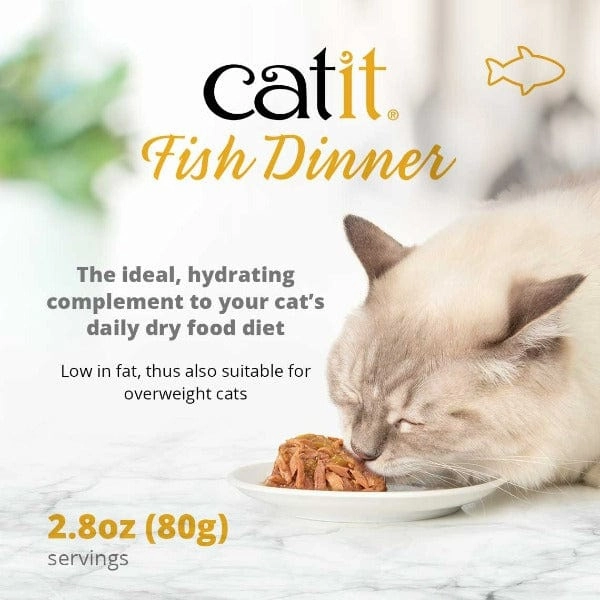 Catit Fish Dinner with Crab Flavour & Pumpkin Wet Cat Food