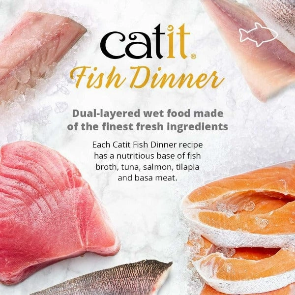 Catit Fish Dinner with Crab Flavour & Pumpkin Wet Cat Food