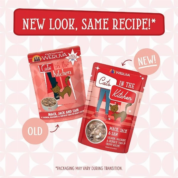 Cats in the Kitchen Mack, Jack & Sam Pouch Cat Food