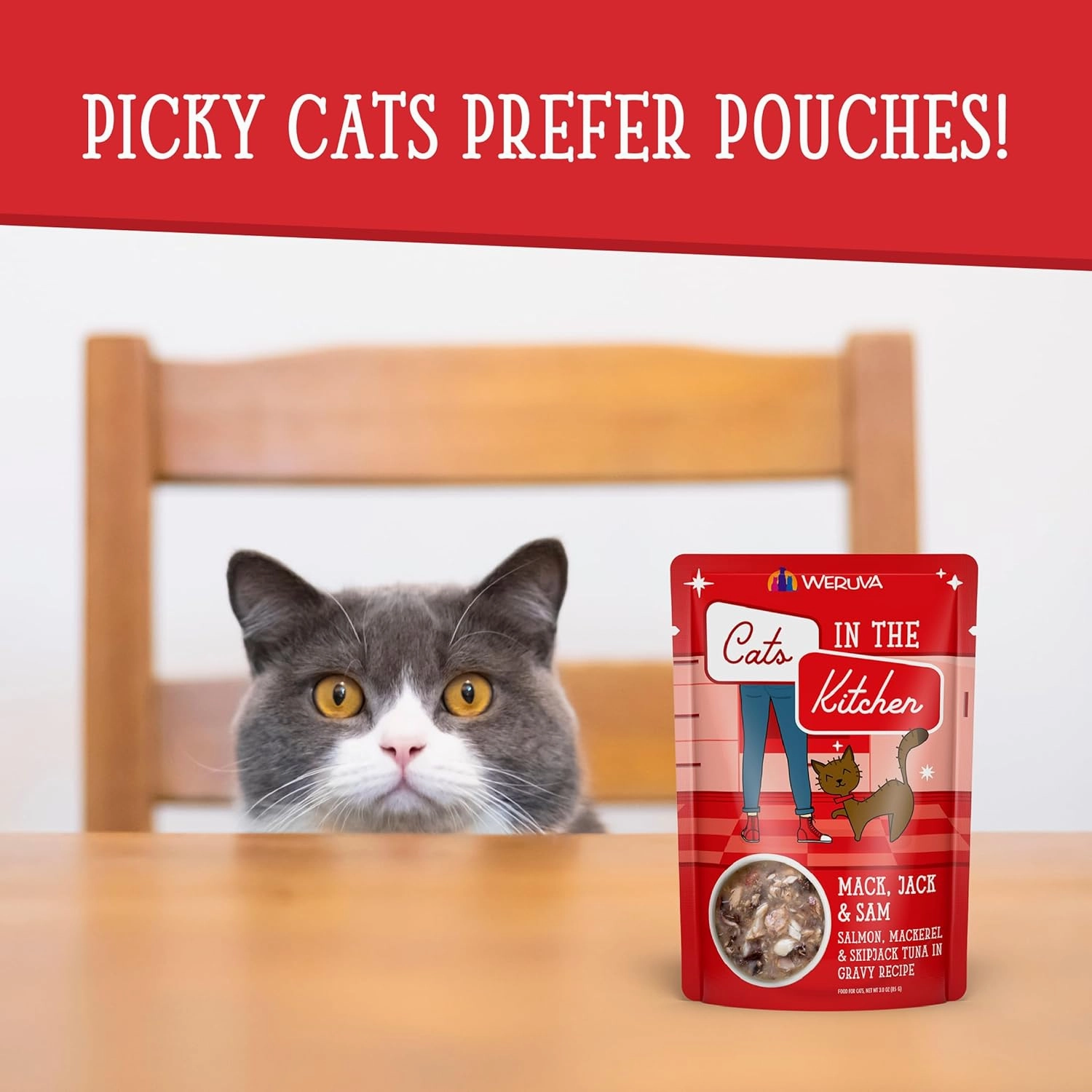 Cats in the Kitchen Mack, Jack & Sam Pouch Cat Food