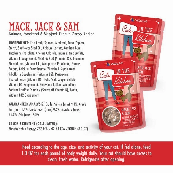 Cats in the Kitchen Mack, Jack & Sam Pouch Cat Food