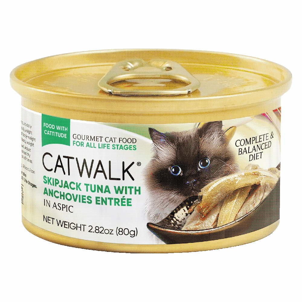 Catwalk Cat Skipjack Tuna with Anchovies Entree in Aspic 80g