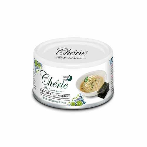 Cherie Cat Digestive Care - Chicken with Seaweed in Gravy 80g