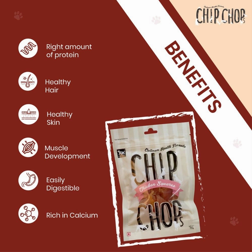 Chip Chops Chicken Squares Dog Treats