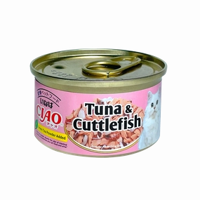 Ciao Cat White Meat Tuna with Cuttlefish in Jelly 75g (A03)