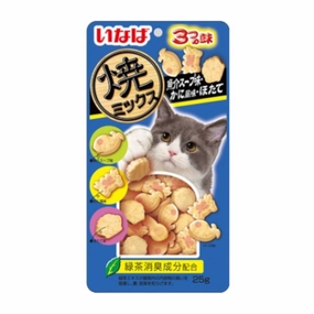 Ciao Soft Bits Mix Tuna & Chicken Fillet with Dried Bonito Seafood & Crab Flavor 25g (QSC-125)