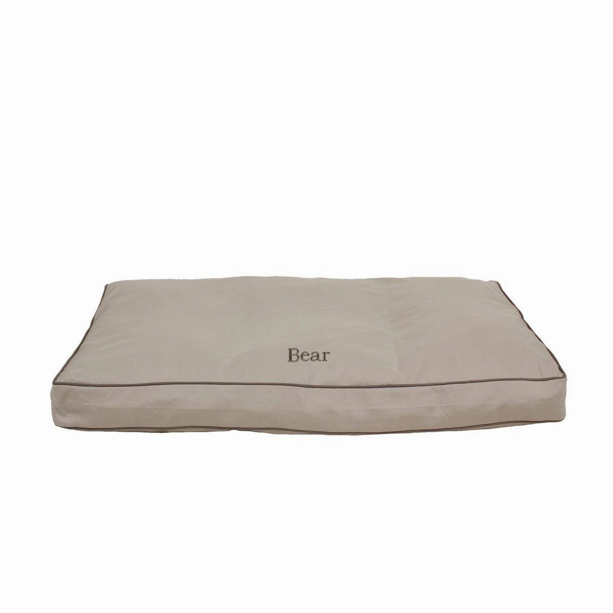 Classic Canvas Personalized Rectangle Dog Bed Khaki/Sage