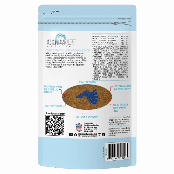 Cobalt Aquatics Select Guppy Granular