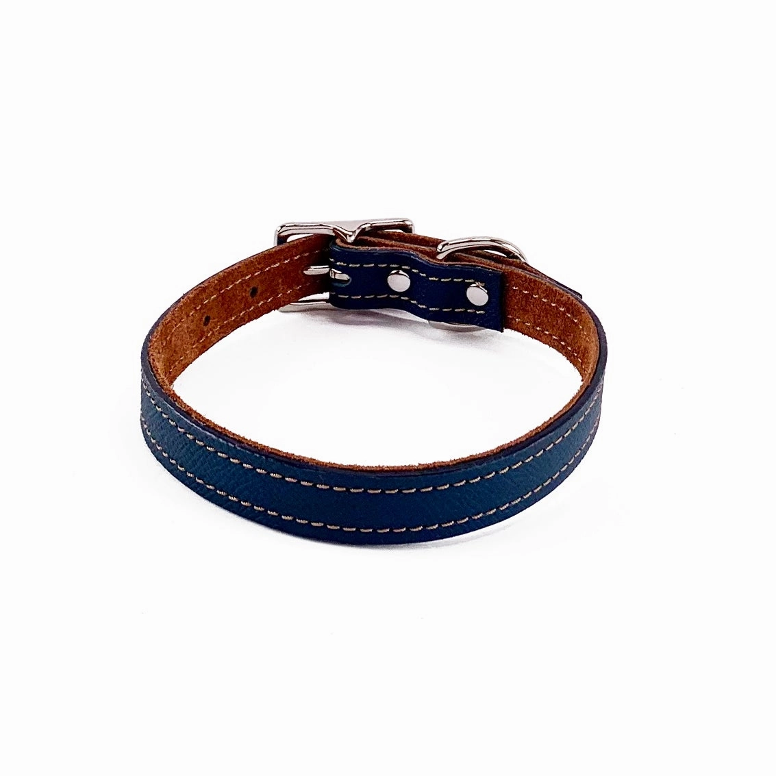 Colima Classic Combo Leather Dog Collar