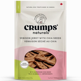 Crumps' naturals Venison Chia Jerky Dog Treats