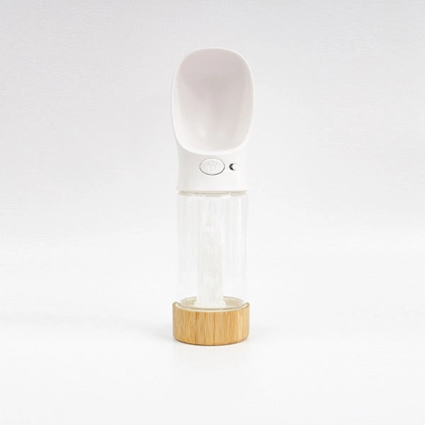 Crystal Infused Dog Water Bottle Clear Quartz