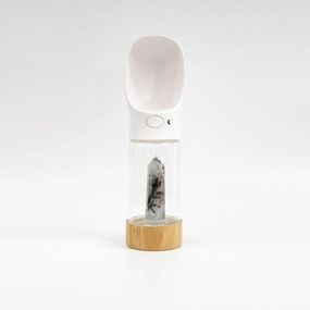 Crystal Infused Dog Water Bottle Tourmaline Quartz