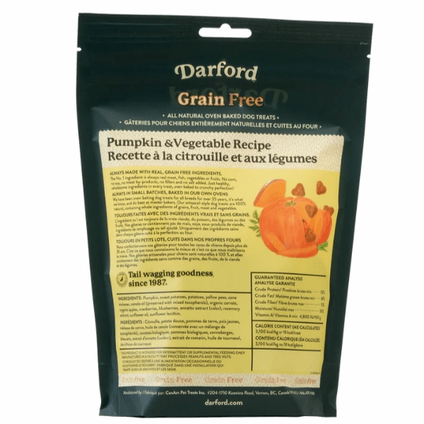 Darford Grain Free Pumpkin Recipe Oven-Baked Dog Treats