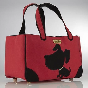 Doggie Style Rescue Me Tote Canvas Dog Carrier Red