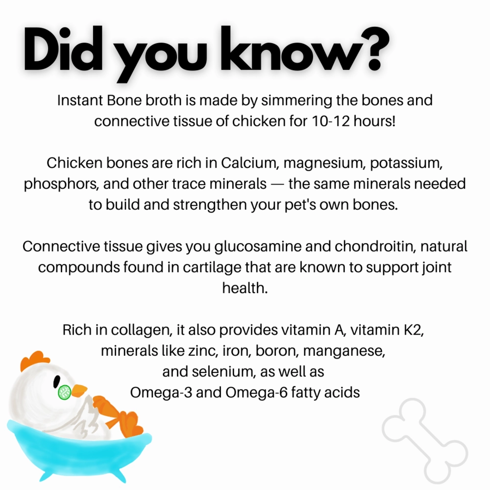 Doggos Instant Chicken Bone Broth with Blueberries for Cats and Dogs