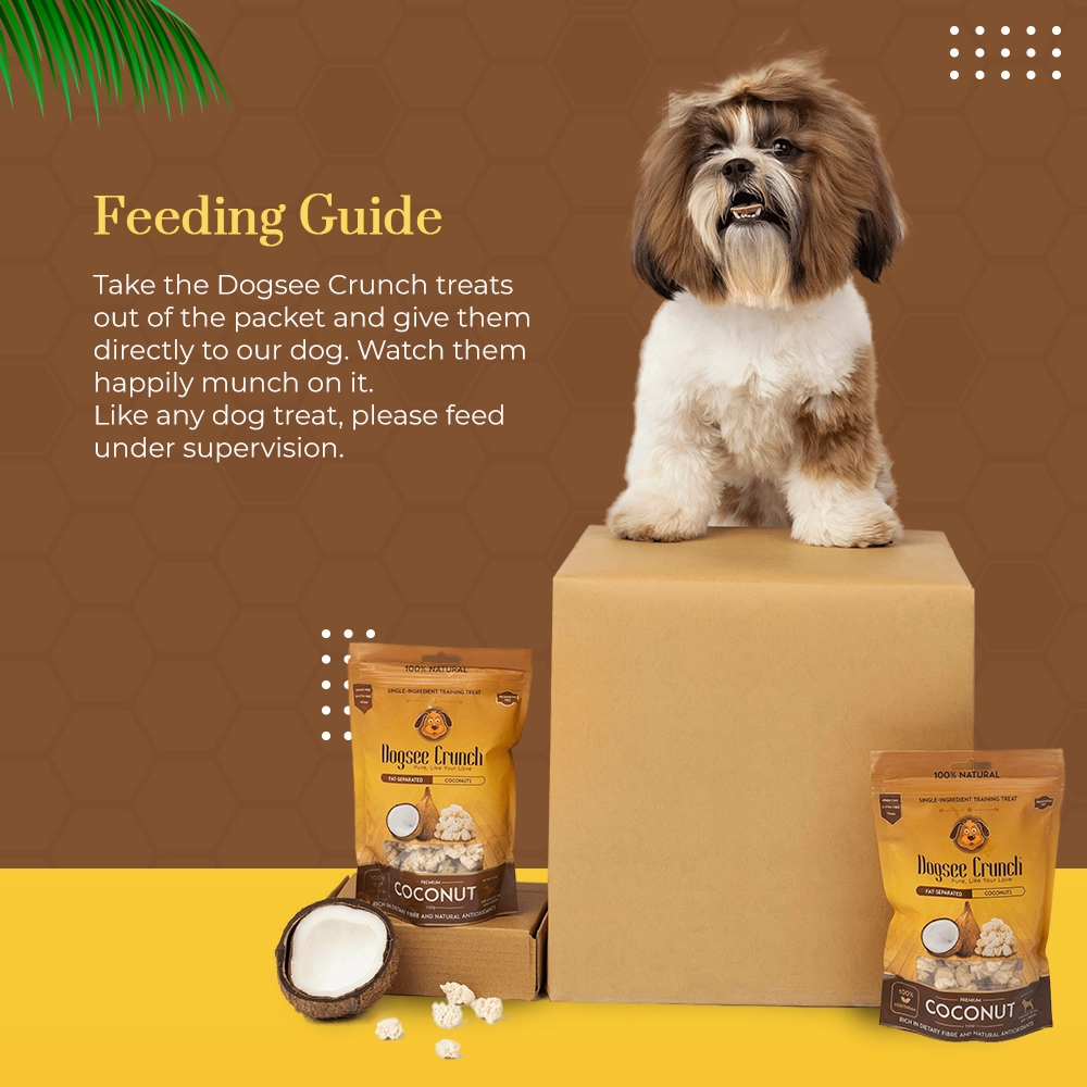 Dogsee Dog Crunch Single-Ingredient Training Treat Fat-Separated Coconuts 50g