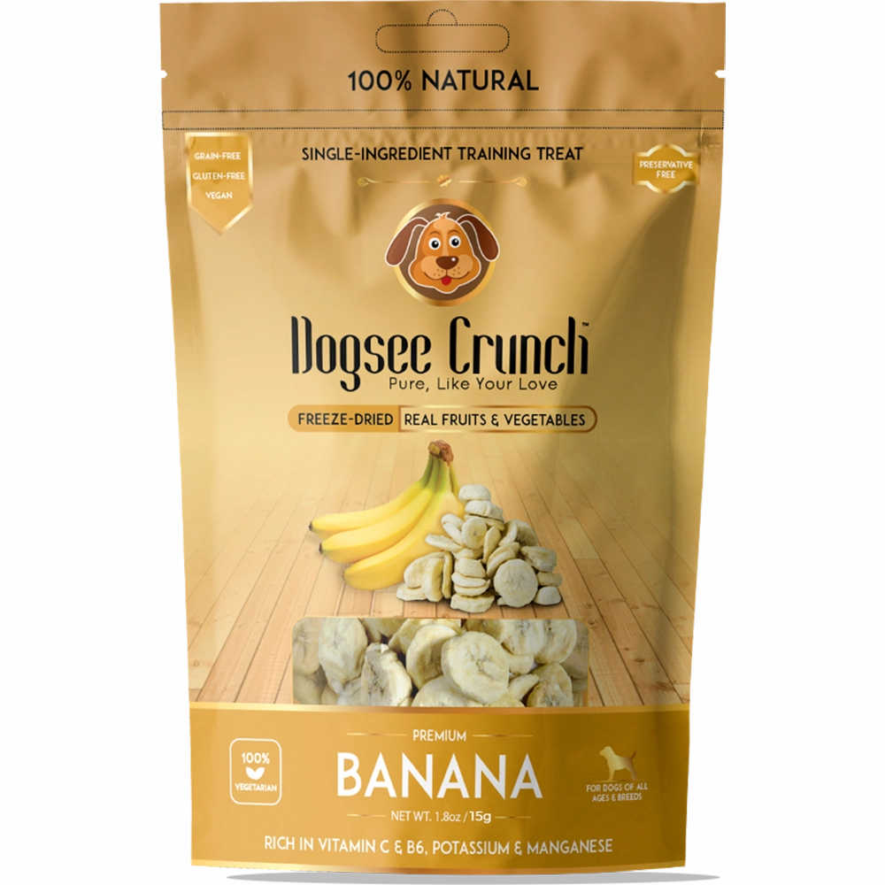 Dogsee Dog Crunch Single-Ingredient Training Treat Freeze-Dried Banana 15g