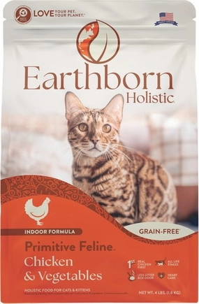 Earthborn Holistic Primitive Feline Grain Free Chicken & Vegetables Natural Cat Food