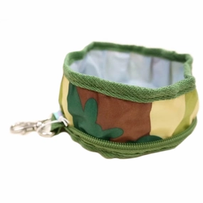 Easy Go Travel Dog Water Bowl Green Camo