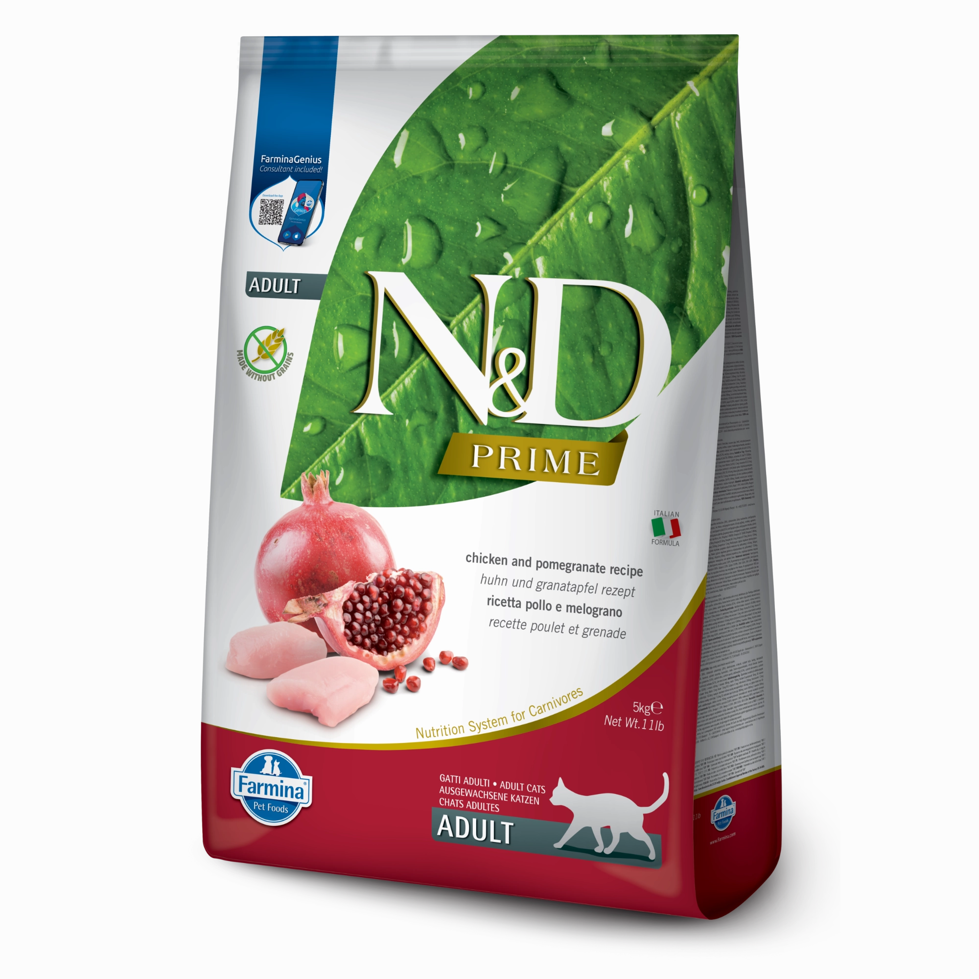 Farmina N&D Prime Grain Free Chicken & Pomegranate Dry Cat Food