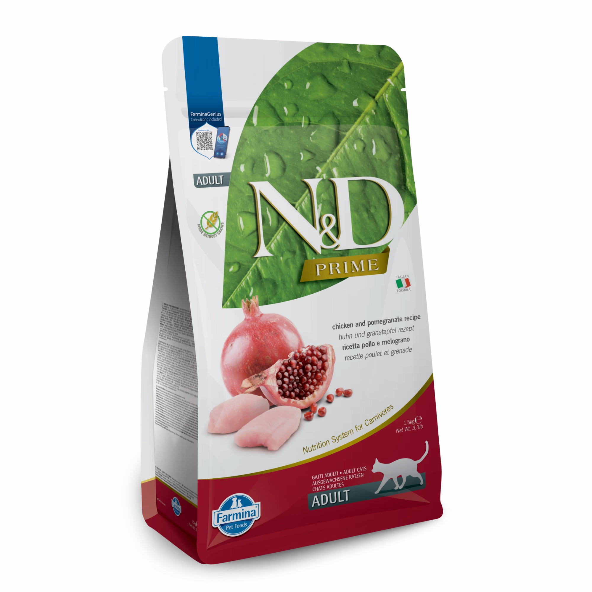 Farmina N&D Prime Grain Free Chicken & Pomegranate Dry Cat Food