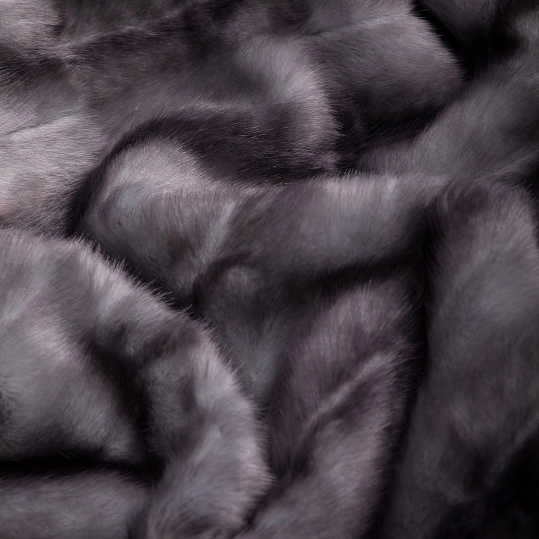 Faux Fur Dog Blanket Throw Platinum