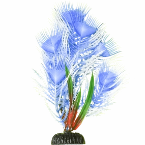 Fish Gear Blue Peacock Aquarium Plant (8")