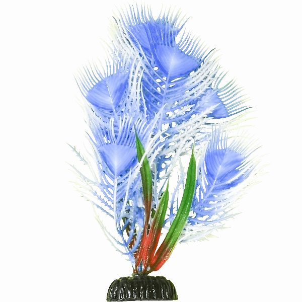 Fish Gear Blue Peacock Aquarium Plant (8")