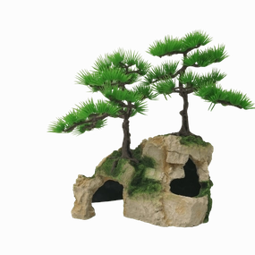 Fish Gear Cave & Tree Aquarium Ornament