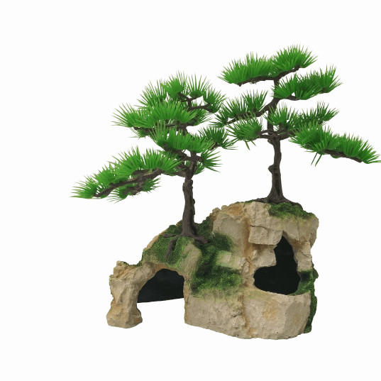 Fish Gear Cave & Tree Aquarium Ornament