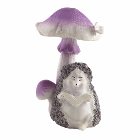 Fish Gear Hedgehog & Mushroom Aquarium Ornament