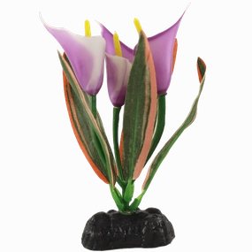 Fish Gear Lilac Peace Lily Silk Betta Plant (4")