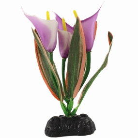 Fish Gear Lilac Peace Lily Silk Betta Plant (4")